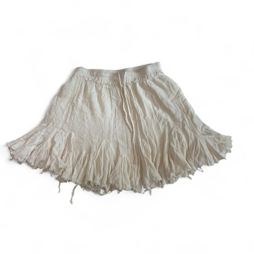 Unbranded Women's Cream and White Skirt